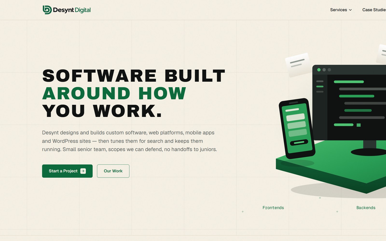 Current Desynt Digital homepage